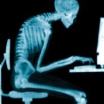 excessive sitting and hunching can cause strain in your lower back